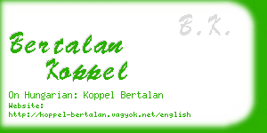 bertalan koppel business card